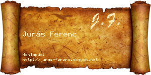 Jurás Ferenc névjegykártya