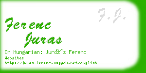 ferenc juras business card
